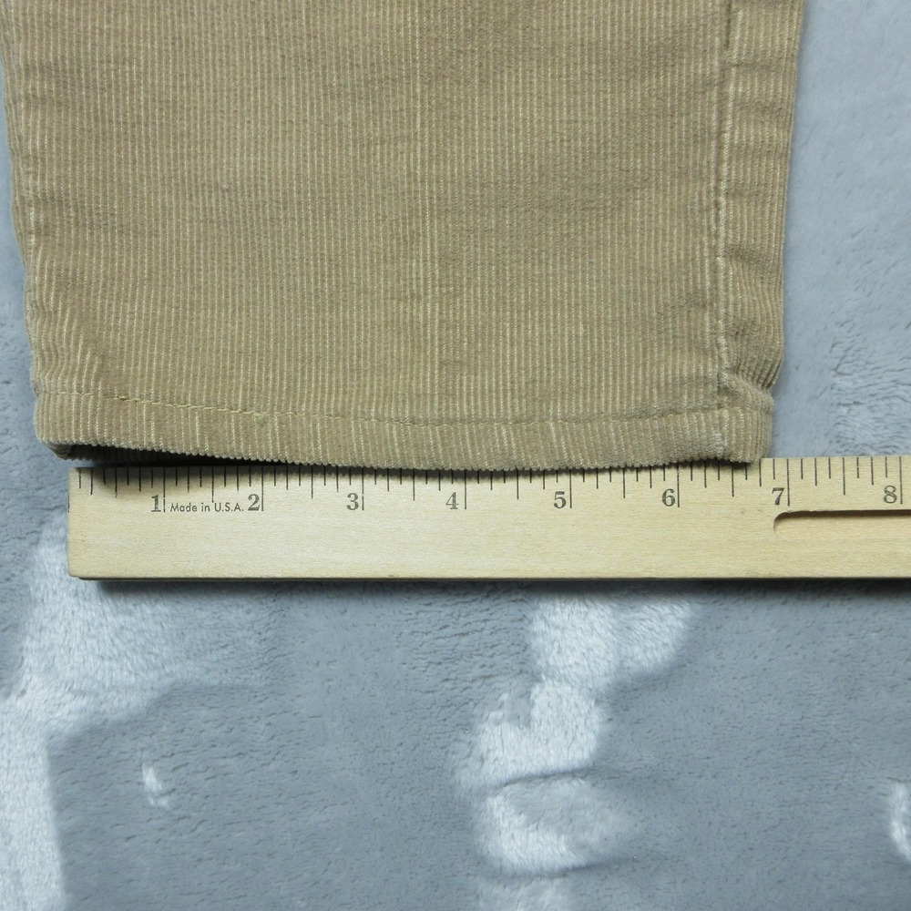 Vintage Levi's Corduroy Pants Womens 12 Khaki Straight Leg 941 Made USA 90s - Picture 8 of 16